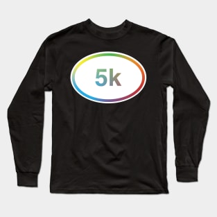 5k Running Race Distance Rainbow Long Sleeve T-Shirt